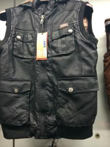 Wholesale MP-1516 Men's PU vest jacket coat from china suppliers
