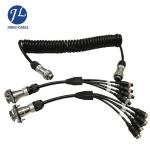 Screw Type Connection Rear View Camera Cable Heavy Duty Trailer Cable Coil With