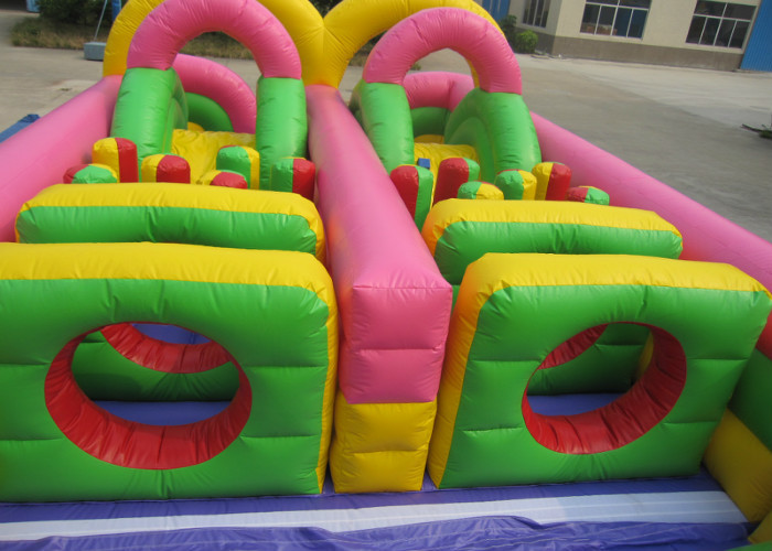 Colourful Big Bounce House 16 X 7 X 5.6m , Outdoor Games Bounce House For Fun