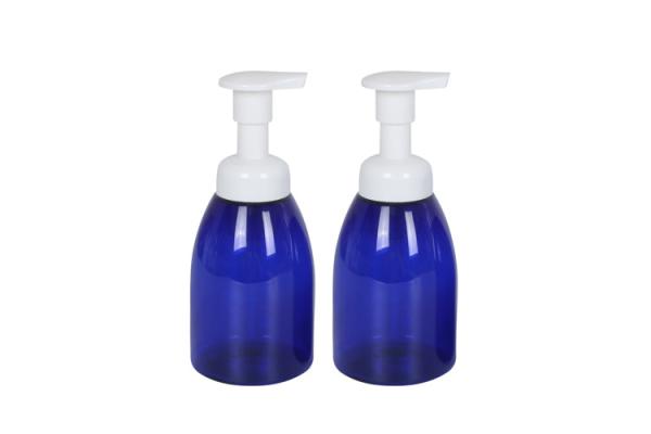 Dark Blue PET Foam Hair Care Bottle Pump Bottle 350ml For Skincare Packaging