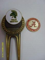 Wholesale Brass Golf divot tools gold / antique gold color in polybag from china suppliers