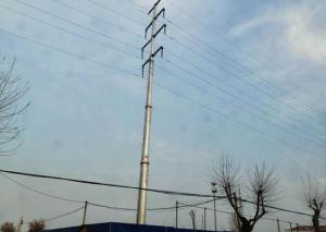 Wholesale Galvanized Steel Transmission Pole , Durable High Strength Steel Tubular Pole from china suppliers