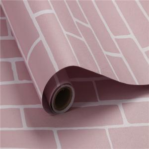 Wholesale Home Decoration Essential Stripes Plaid Pattern Waterproof 3D Brick PVC Wallpaper from china suppliers