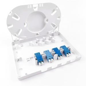 Wholesale 150*110*30mm FTTH Network Indoor 4 Cores LC UPC Plastic Fiber Optic Faceplate Socket Panel from china suppliers