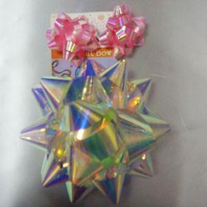 Rainbow Pattern Ribbons And Bows 4 Inch Diameter Big Size Star Bow