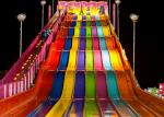 Multi Color Commercial Fiberglass Water Slides Outdoor Play Equipment