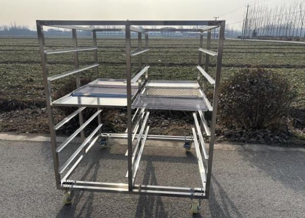 Customzied Size Stainless Steel 304 316 Tray Rack Trolley With Matching Tray For