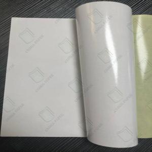 Wholesale Customized Self Adhesive Sticker Paper Wood Pulp Sticky Label Paper White from china suppliers