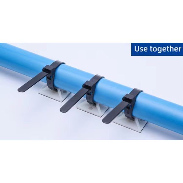 Reusable 200mm Black Self-locking Nylon 66 Zip Tie Wrap Plastic Wire Binding Straps Cable Ties