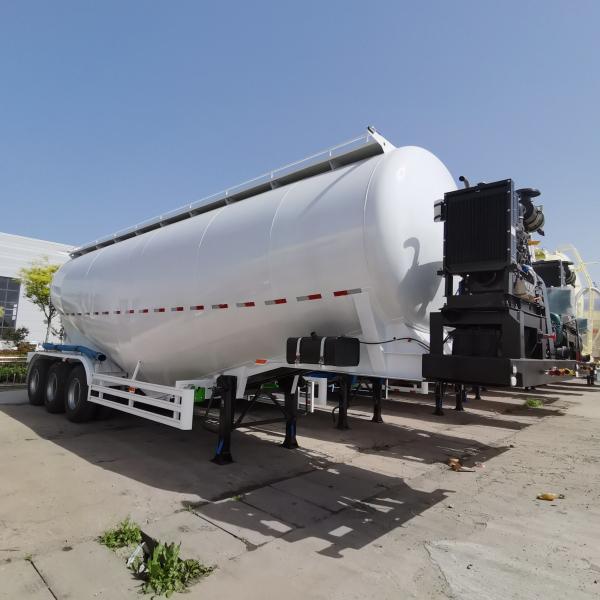 40/50 Cbm Bottom Discharge / Unloading Bulk Fly Ash Semi Trailer With Steel