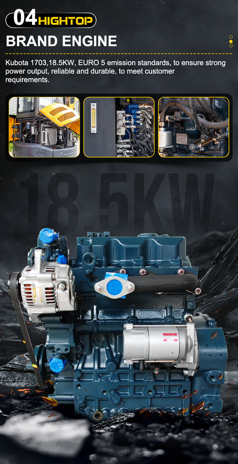 Load Sensitive System Compact Crawler Excavator With Hydraulic Foot Control
