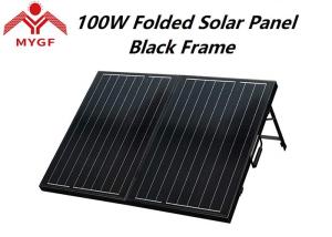 Wholesale Suitcase Foldable Solar Panel 100W Black Frameweather Resistance Aluminium Fittings from china suppliers