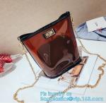 waterproof promotional clear tote pvc handle shopping bag, PVC mat waterproof