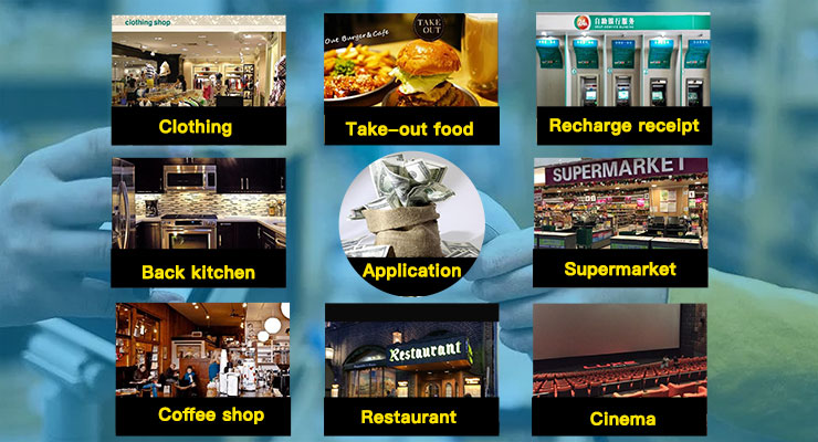 Thermal Printer for Restaurant Back Kitchen Hotel Bakery Buff Shop Store 150KM Print Life