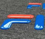 3D Embossed Shine Logo Iron-on Clothes Heat Rubber Badge Silicone Heat Transfer