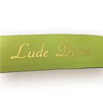 wholesale custom logo gold foil printed satin ribbon