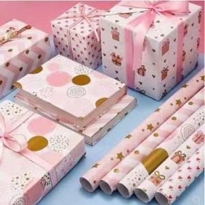 Wholesale 80gsm White Gift Wrapping Paper Roll Digital Printed 50cm*70cm from china suppliers