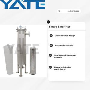 Wholesale Water Sanitary Single Bag Filter Housing Machine High Pressure Housing Filter Bag from china suppliers