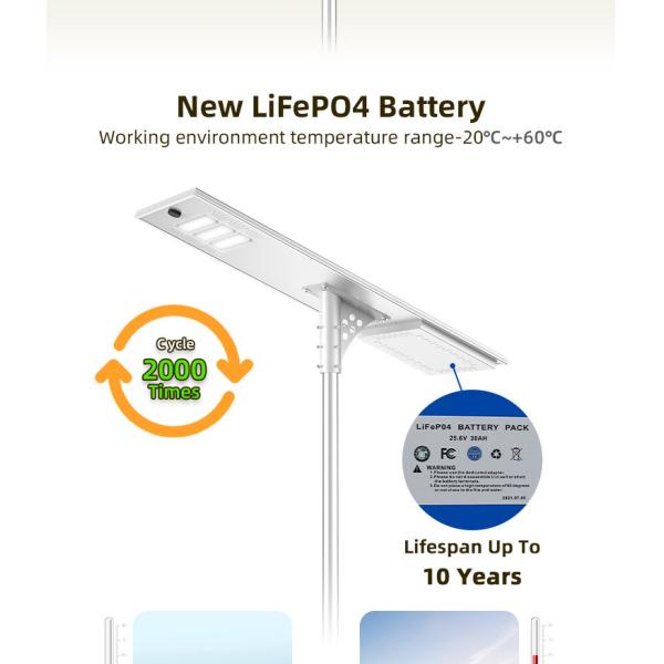 80W/16V 3~5 Nights LED Solar Street Light With 100000Hours Lifespan