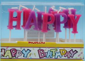 Wholesale Paraffin Wax BSCI GSV Alphabet Birthday Cake Candles Multi Colored from china suppliers