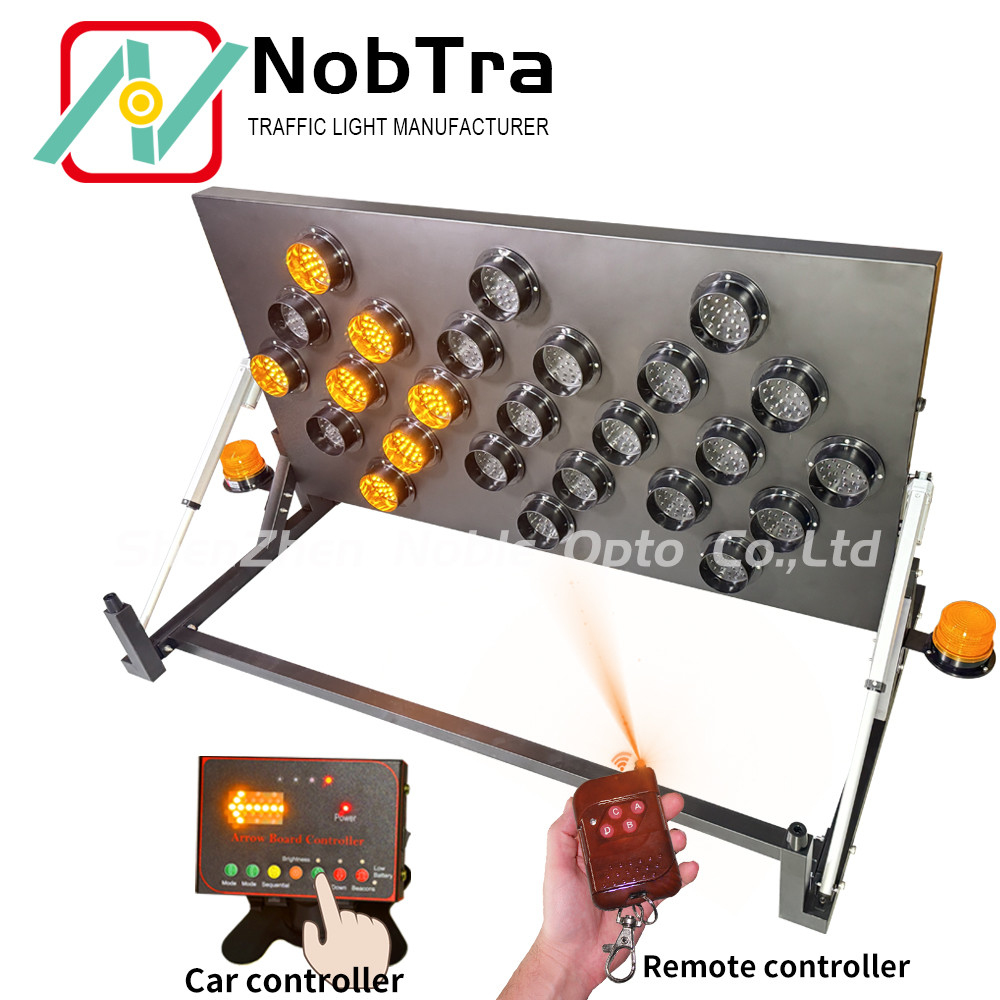 Solar Power LED Traffic Arrow Boards Over 500 Meter Visibility