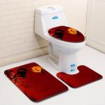 45cm*75cm Toilet Mat Set Absorbent Non Slip Restroom Rug Set