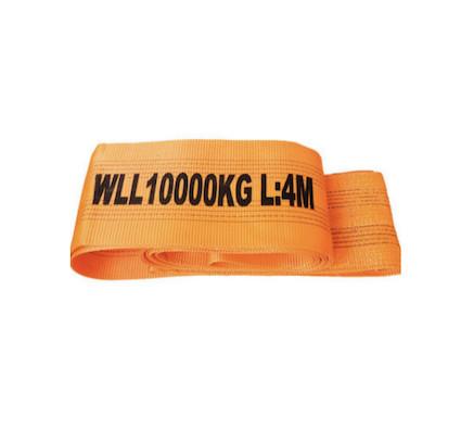 Orange 4M 100% Polyester 10 Tonne Flat Lifting Slings, webbing sling, single