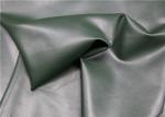Dark Green PU Synthetic Leather Abrasion Resistant For Jacket / Dress / Bags