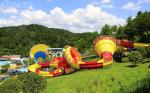 Commercial Trumpet Fiberglass Water Slides For Adults / Water Park Playground