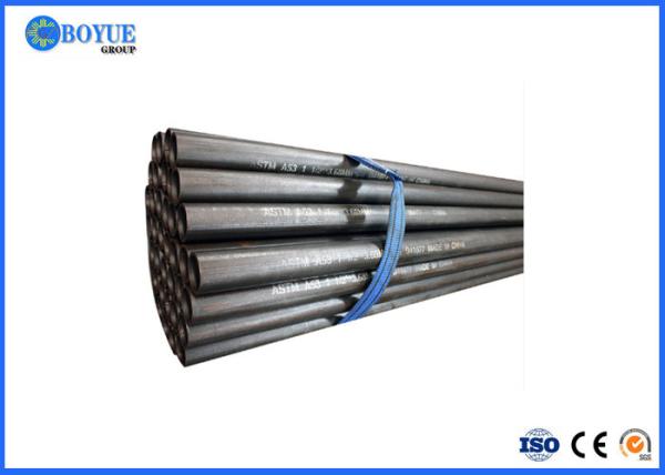 ASTM A53-2007 Black Lacquer Coating Carbon Steel Pipe OD 21.3 - 610 mm High