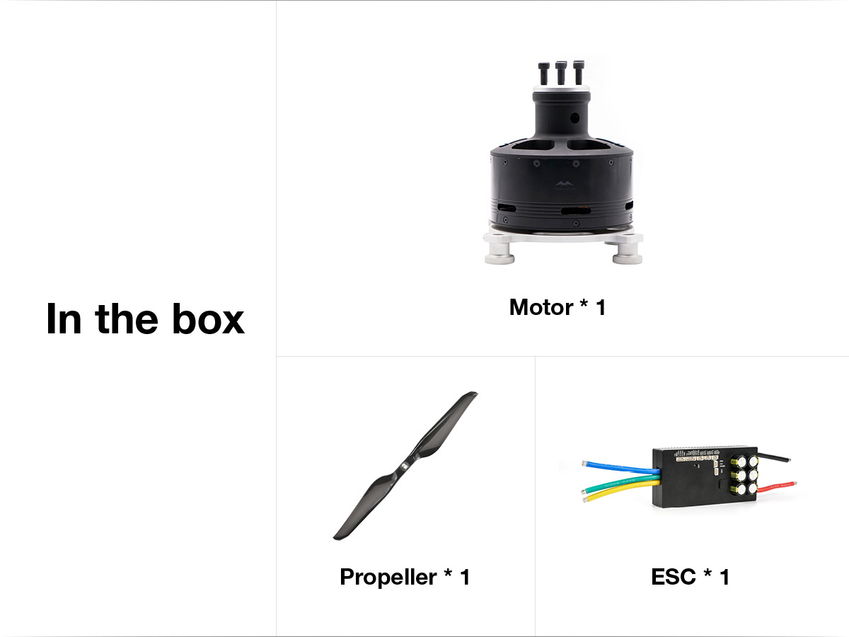 25kg Propulsion System Including 10850 Brushless DC Motor An 75V 200A ESC And 36 Inch Propeller