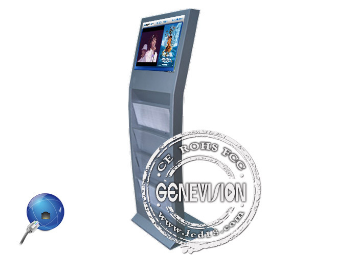 19 inch WIFI Magazine Holder 3G Digital Signage Kiosk Android Totem with Book Holder