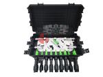 SC Adapter Coupler Fiber Cable Joint Box Closure 16 Ports 2 In 2 Out PP Black