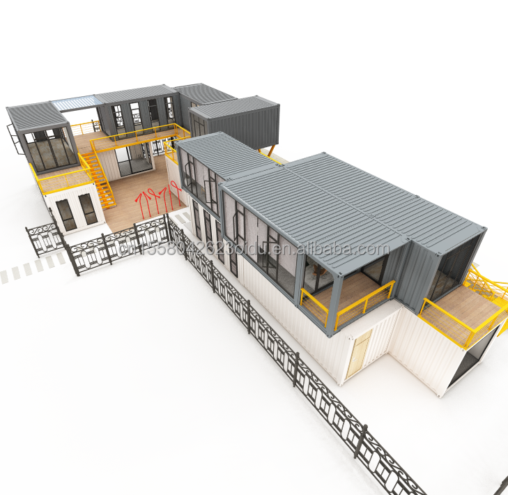 Galvanized Steel Square Tubes Main Structure for Custom Hotel Container House Design and Construction