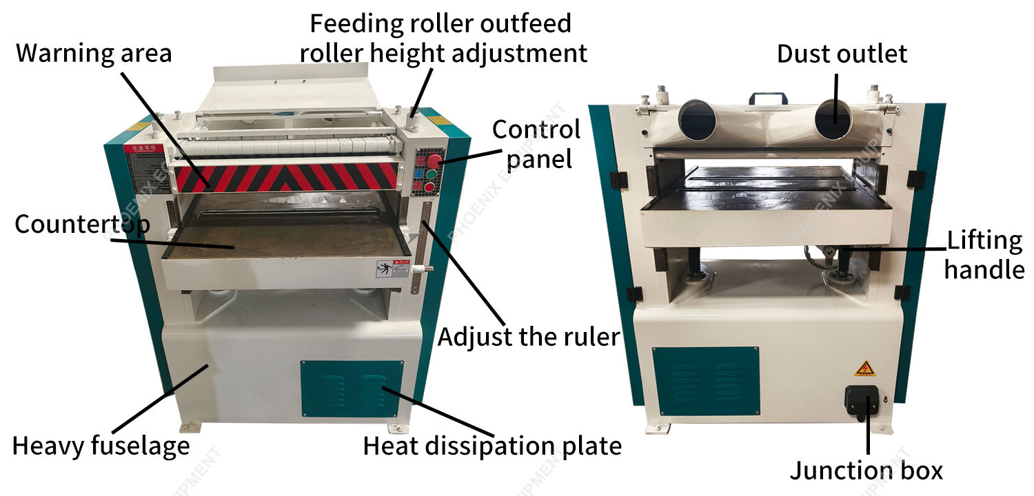 Long Service Life MB106 Multipurpose Woodworking Thicknesser Planer with Sliding Table