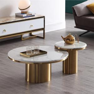 Wholesale White Marble Circular Combination Coffee Table OEM ODM from china suppliers