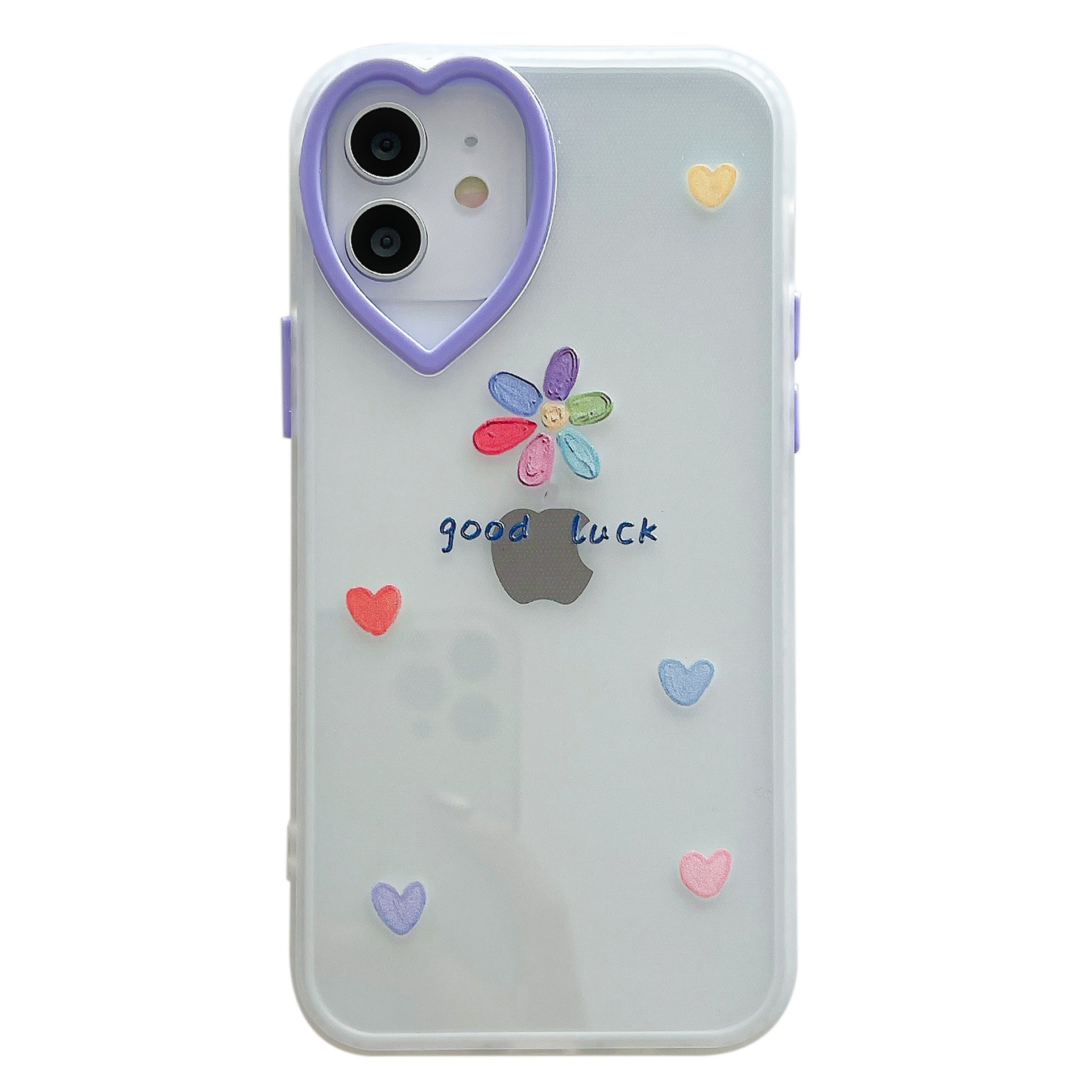 PC Shockproof Phone Cases Heart Camera Protection Finger Print Free Dirt Resistant