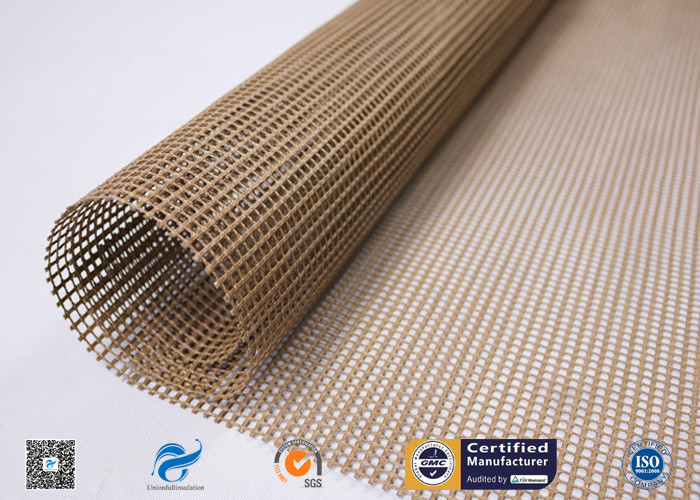 Non-Stick PTFE Coated Fiberglass Open Mesh Conveyor Belt For Food Drying