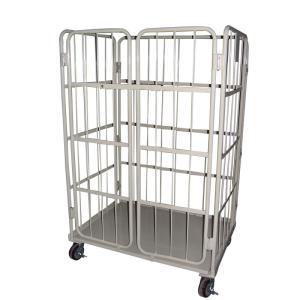Wholesale 52KG CE 4 Sided Nesting Mild Steel Roll Cage Trolley from china suppliers
