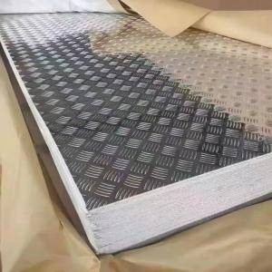 China AISI 1060 Aluminum Alloy Checkered Plate Sheet 5 Bar 1.5mm Embossed Diamond 1200mm Width on sale