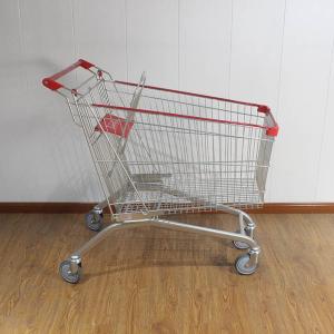 Wholesale 180L General store Galvanized European Market Supermarket Shopping Trolley with edge wrapping strips from china suppliers
