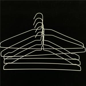 Wholesale 14.5 Gauge White Wire Hangers Dry Cleaning Use Q195 Carbon Steel Material from china suppliers