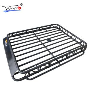 Wholesale Toyota Prado Roof Rack Cage Basket , E009 32mm Iron Tube Cargo Carrier Basket from china suppliers