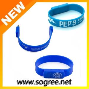 Wholesale USB Silicone Wrist Band USB Flash Drive Pen Drive Stick Bracelet from china suppliers