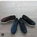 EUR Size 42 27cm Mens Casual Leather Slip On Shoes All Black Colorway
