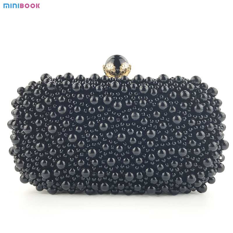Special Crystals Beaded Pearl Clutch Evening Bags for Women's Wedding Celebrations