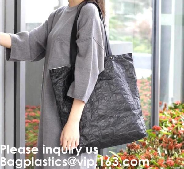 Fashion Waterproof Wear Resistant Eco Friendly Breathable Reusable Tyvek Zipper Cosmetic Bag For Women, Bagease, Bagplas
