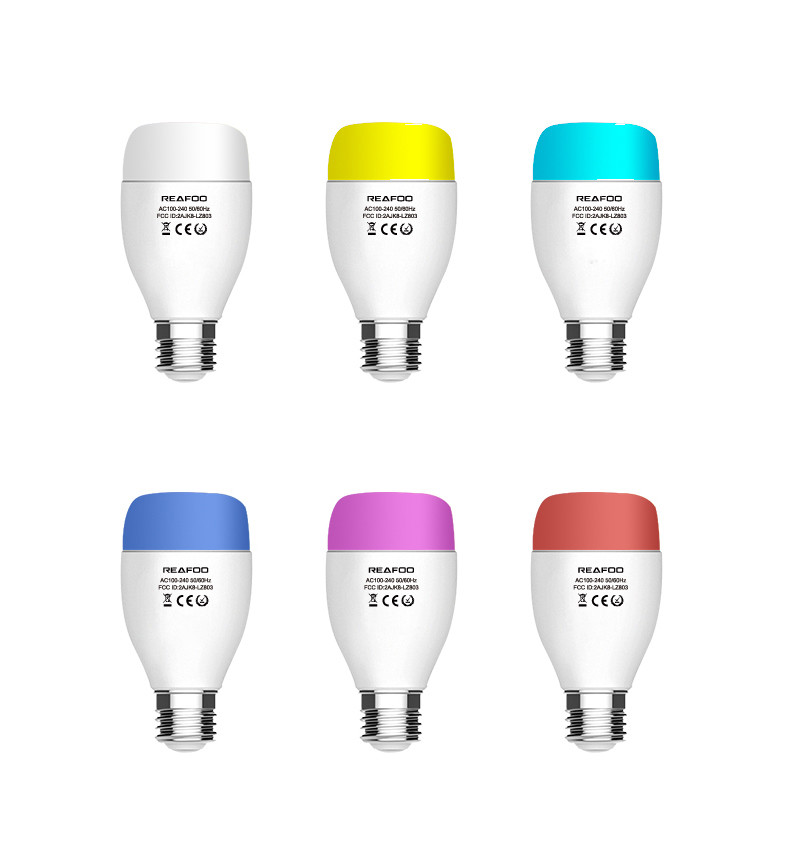 Tuya RGB Smart Light Bulbs Dimmable , Voice Control Light Bulb Adjustable Brightness