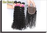 Brazilian Deep Curly Remy Hair Extensions Natural Black 100 Grams / Per Bundle