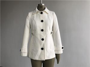 Wholesale Fashion Ladies Wool Coat Milk Retro Ladies Single Breasted Coat TW55642 from china suppliers